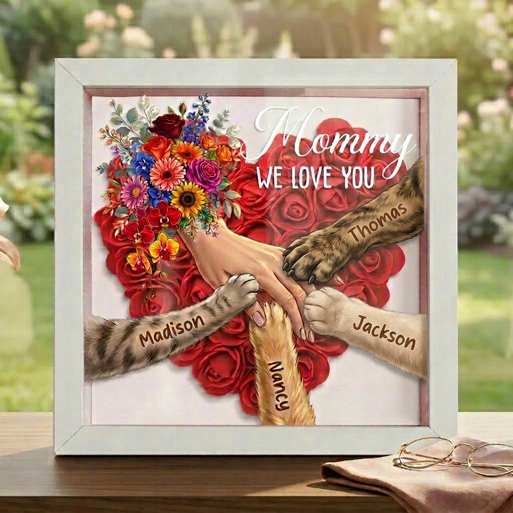personalized-pet-paw-human-hand-holding-shadow-box-mothers-day-flower-frame