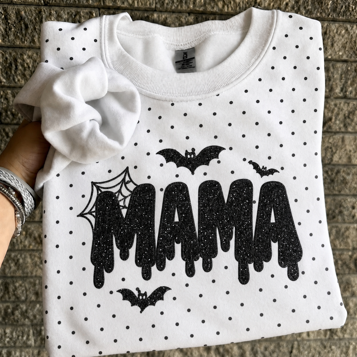 personalized-halloween-mama-glitter-embroidered-polka-dot-sweatshirt