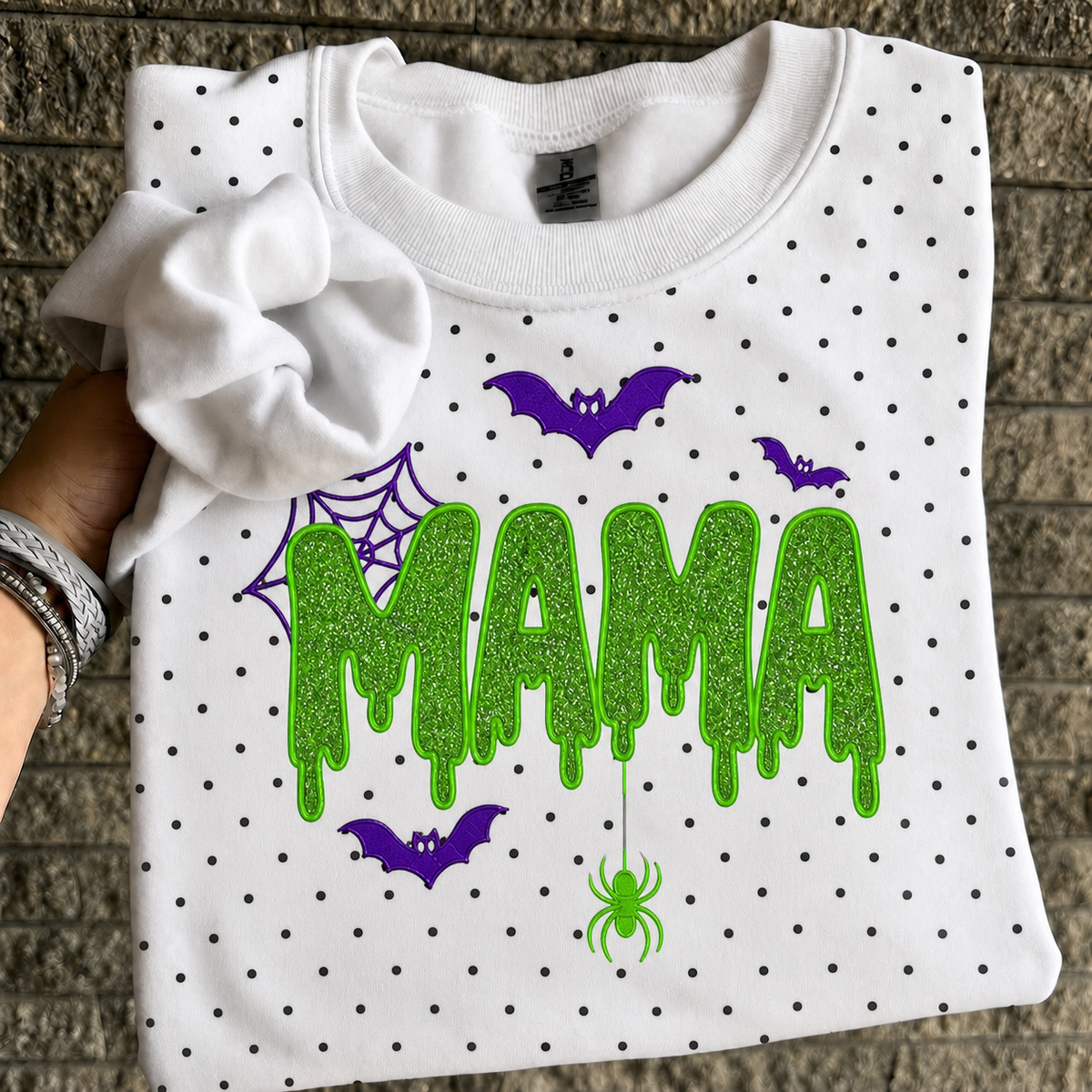 personalized-halloween-mama-glitter-embroidered-polka-dot-sweatshirt