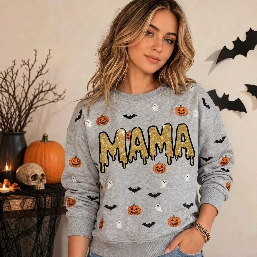 custom-halloween-glitter-letters-spooky-drip-acid-wash-embroidered-pumpkin-ghost-pattern-crewneck
