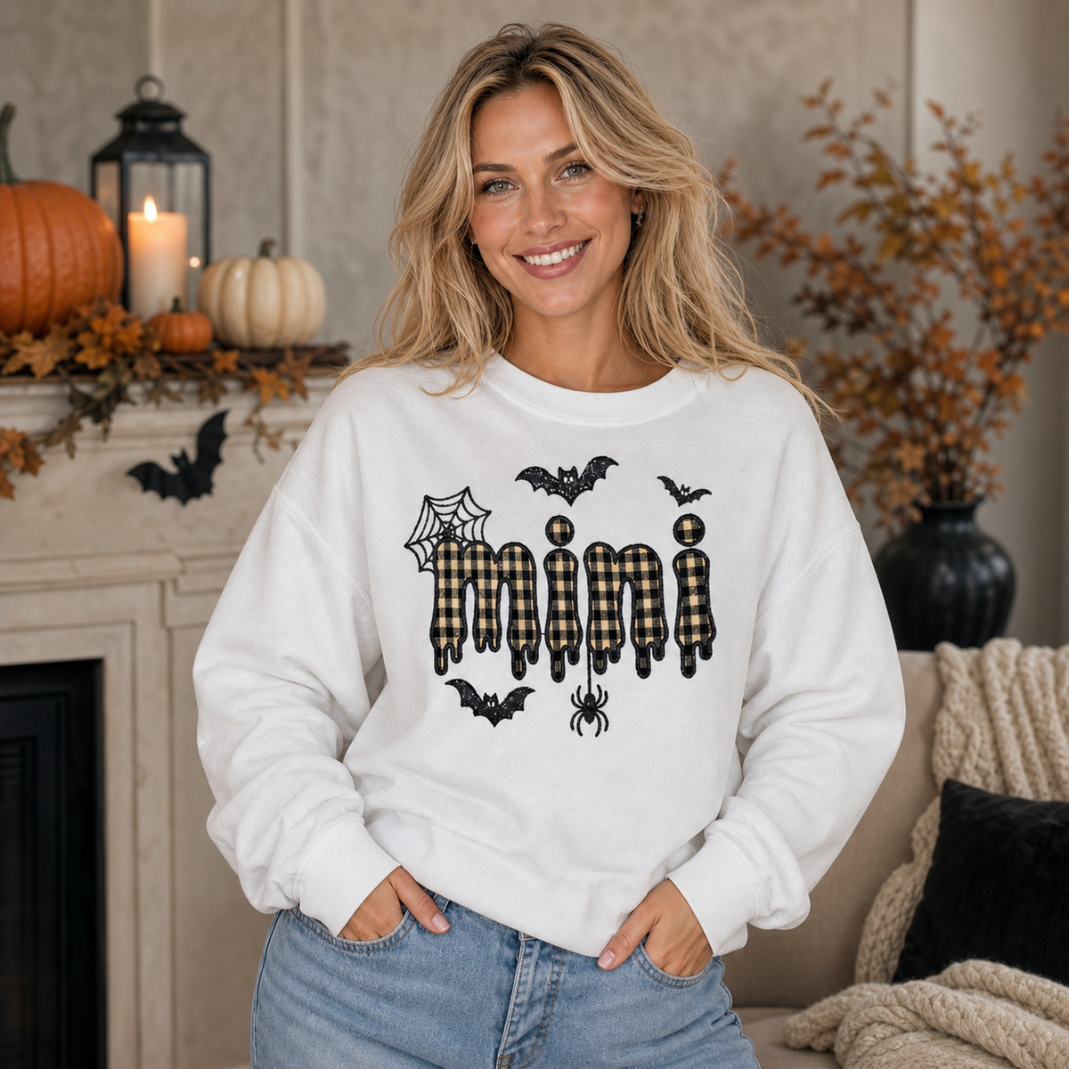 custom-halloween-mama-applique-sweatshirt-embroidered-mama-sweatshirt-bat-mama-crewneck-gingham-applique-spooky-mom-shirt-fall-sweatshirt