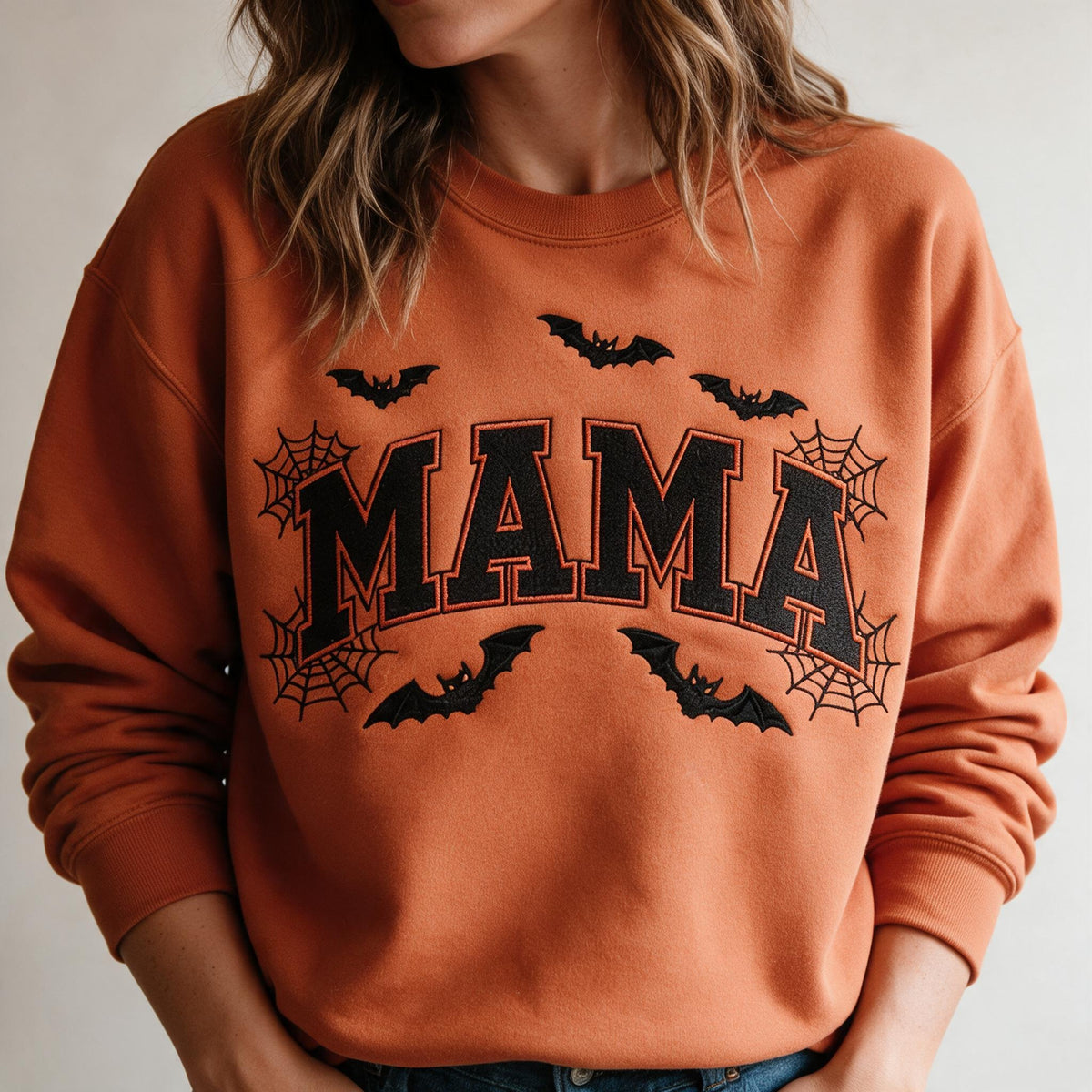 custom-mama-embroidered-halloween-sweatshirt-bat-spiderweb-design