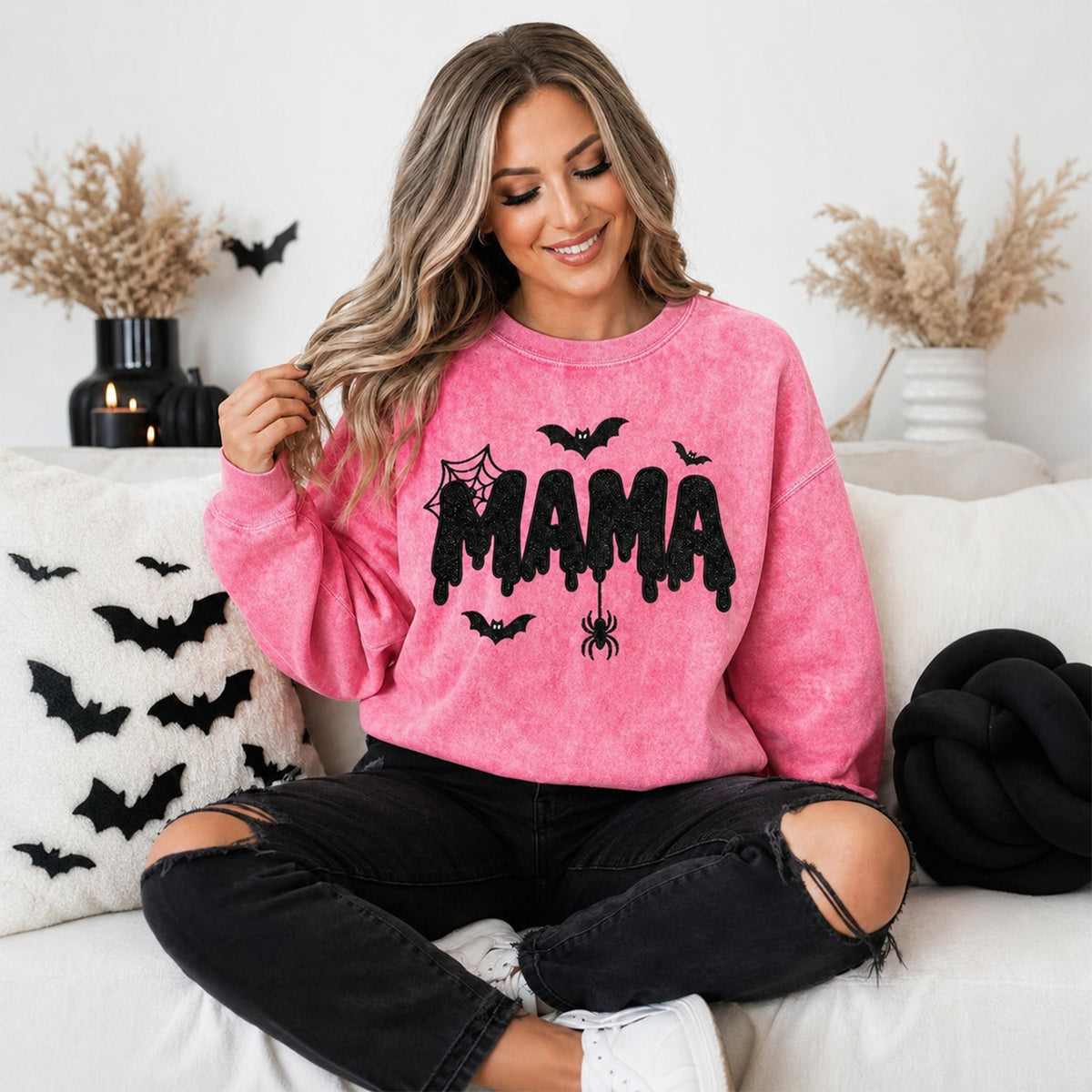 personalized-halloween-mama-washed-sweatshirt-vintage-distressed-spooky-season-pullover-custom-glitter-embroidered-fall-shirt