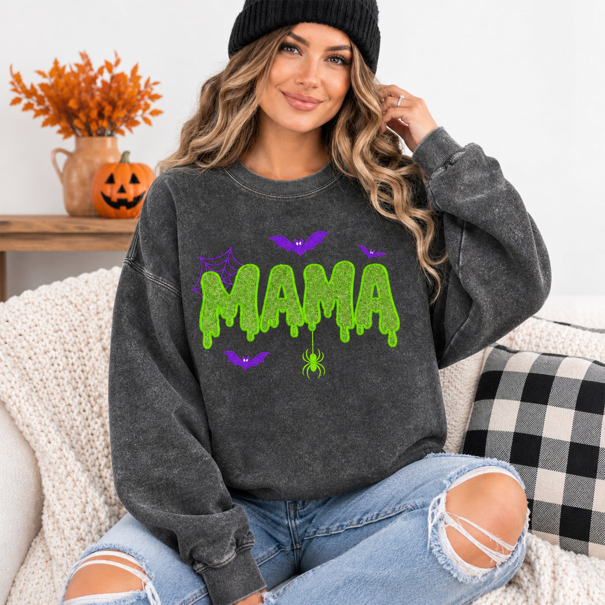 personalized-halloween-mama-washed-sweatshirt-vintage-distressed-spooky-season-pullover-custom-glitter-embroidered-fall-shirt