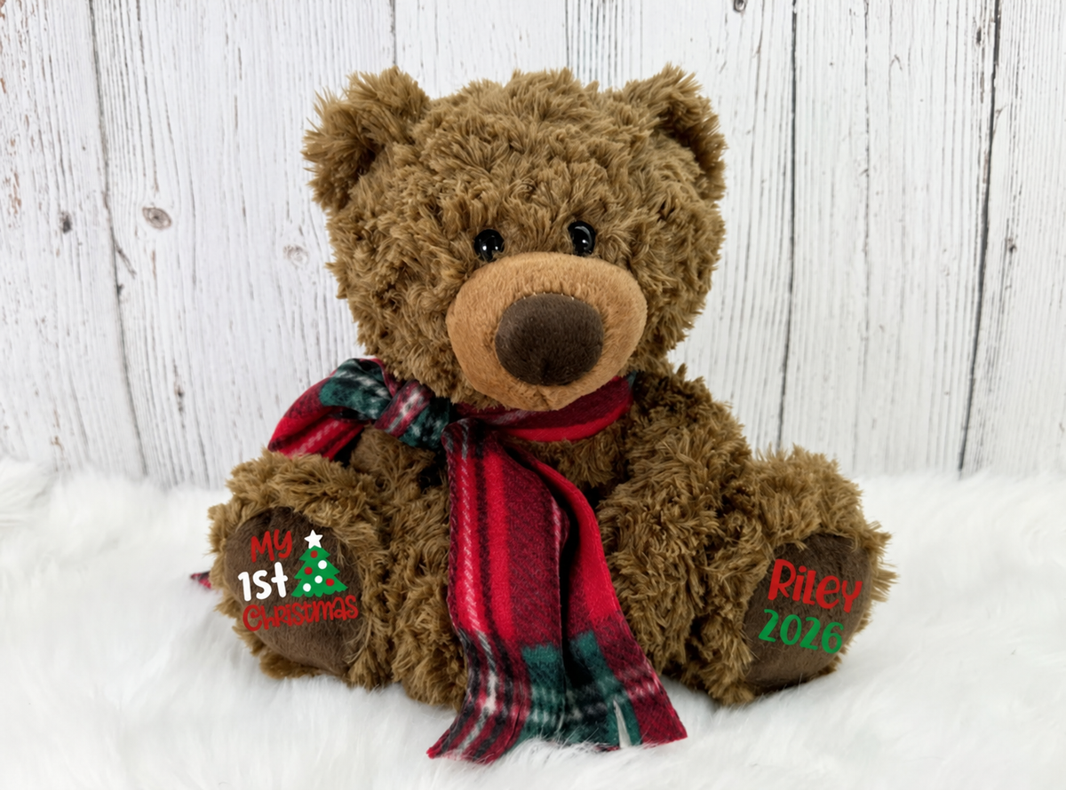 personalized-babys-first-christmas-teddy-bear-custom-name-1st-christmas-keepsake-bear-with-plaid-scarf-memory-bear-gift-2026