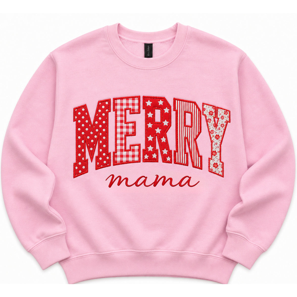 custom-merry-mama-christmas-applique-sweatshirt-festive-holiday-crewneck-with-patchwork-letter-design