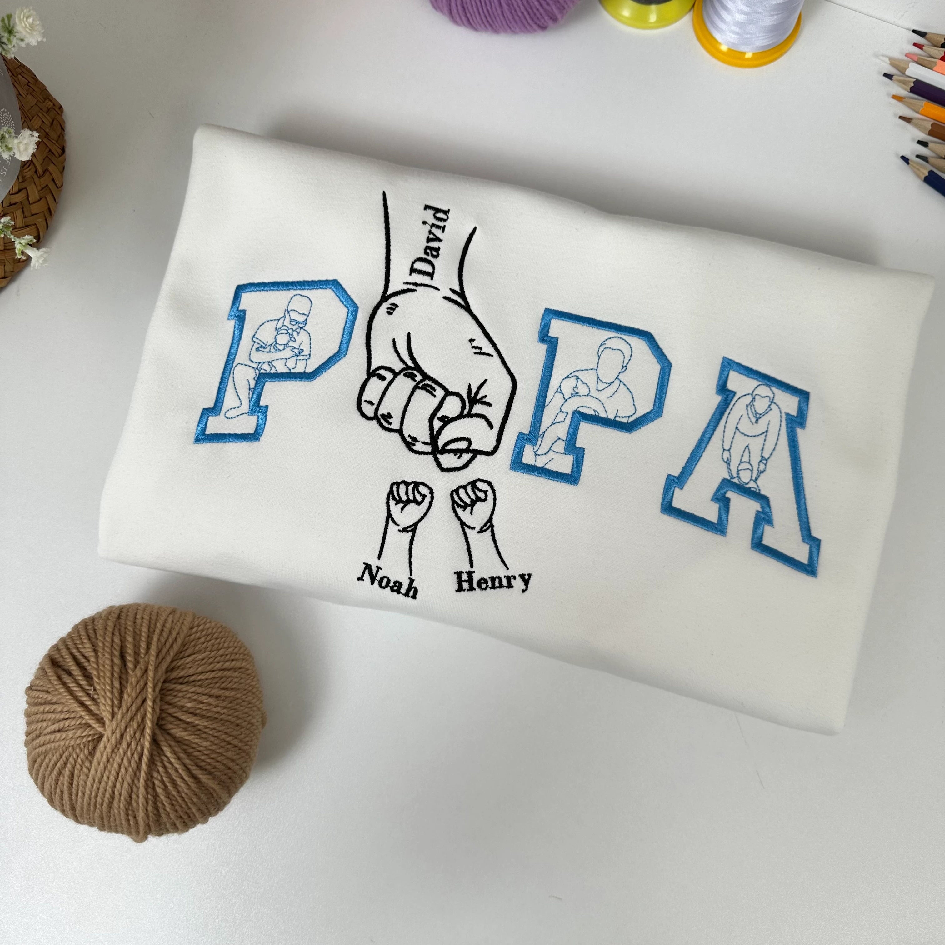 custom-embroidered-fist-bump-with-outline-photos-fathers-day-sweatshirts-cozy-gift-for-dad-grandparent
