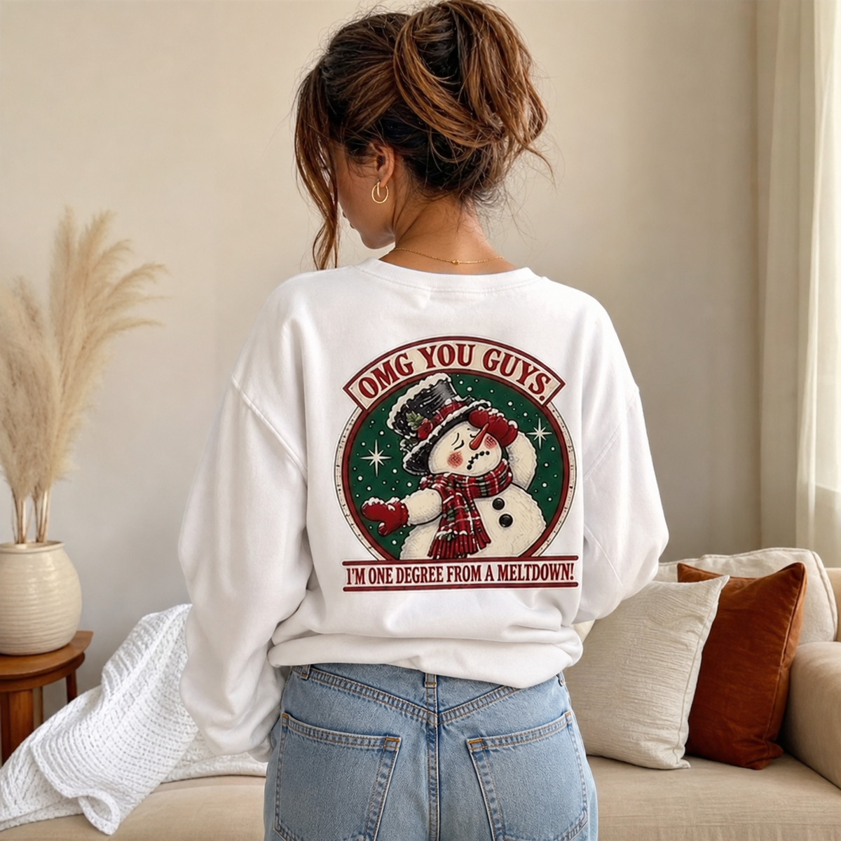 personalized-printed-funny-snowman-crewneck-retro-christmas-sweatshirt-one-degree-from-a-meltdown-sweatshirt