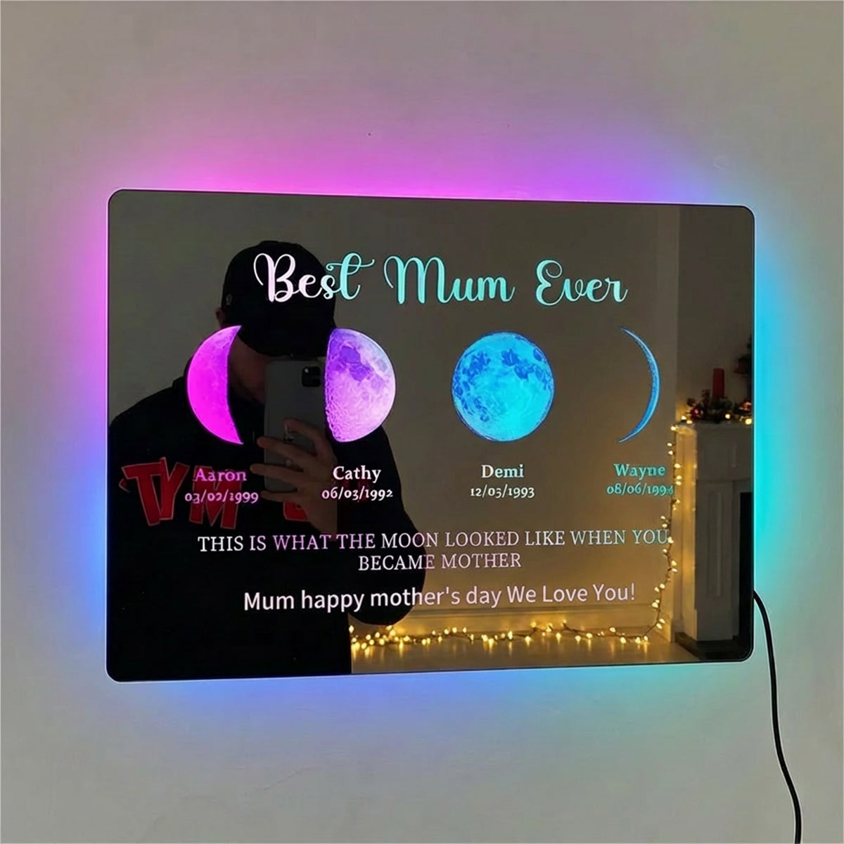 custom-led-mirror-light-frame-with-text-and-date-mums-universe