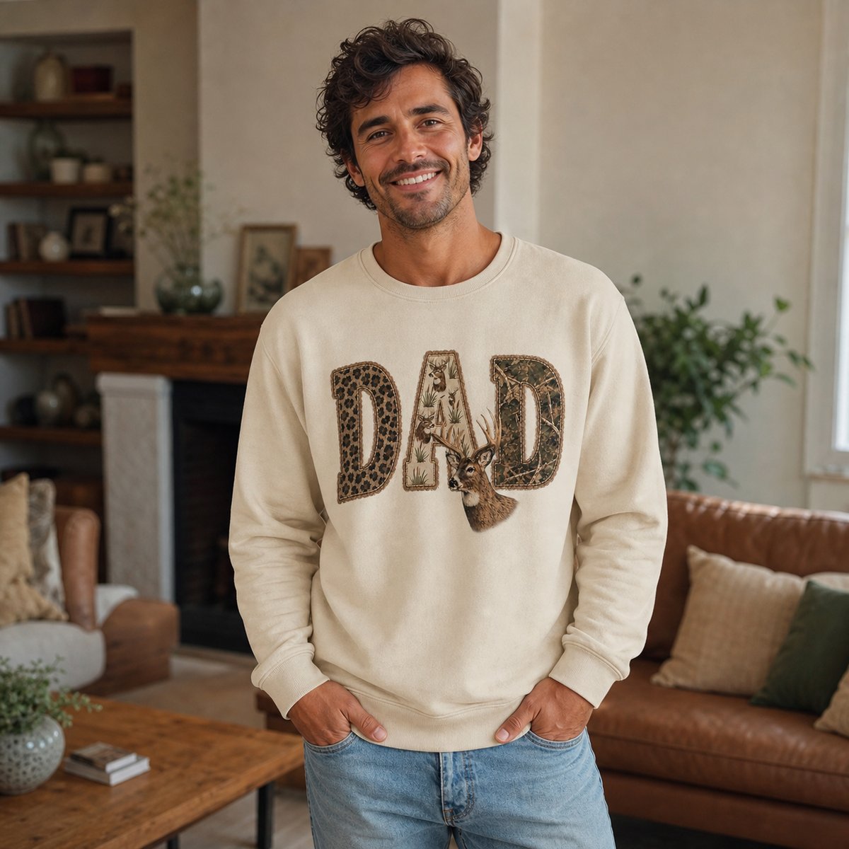 custom-deer-hunting-dad-vintage-wash-sweatshirt-camo-leopard-graphic-pullover