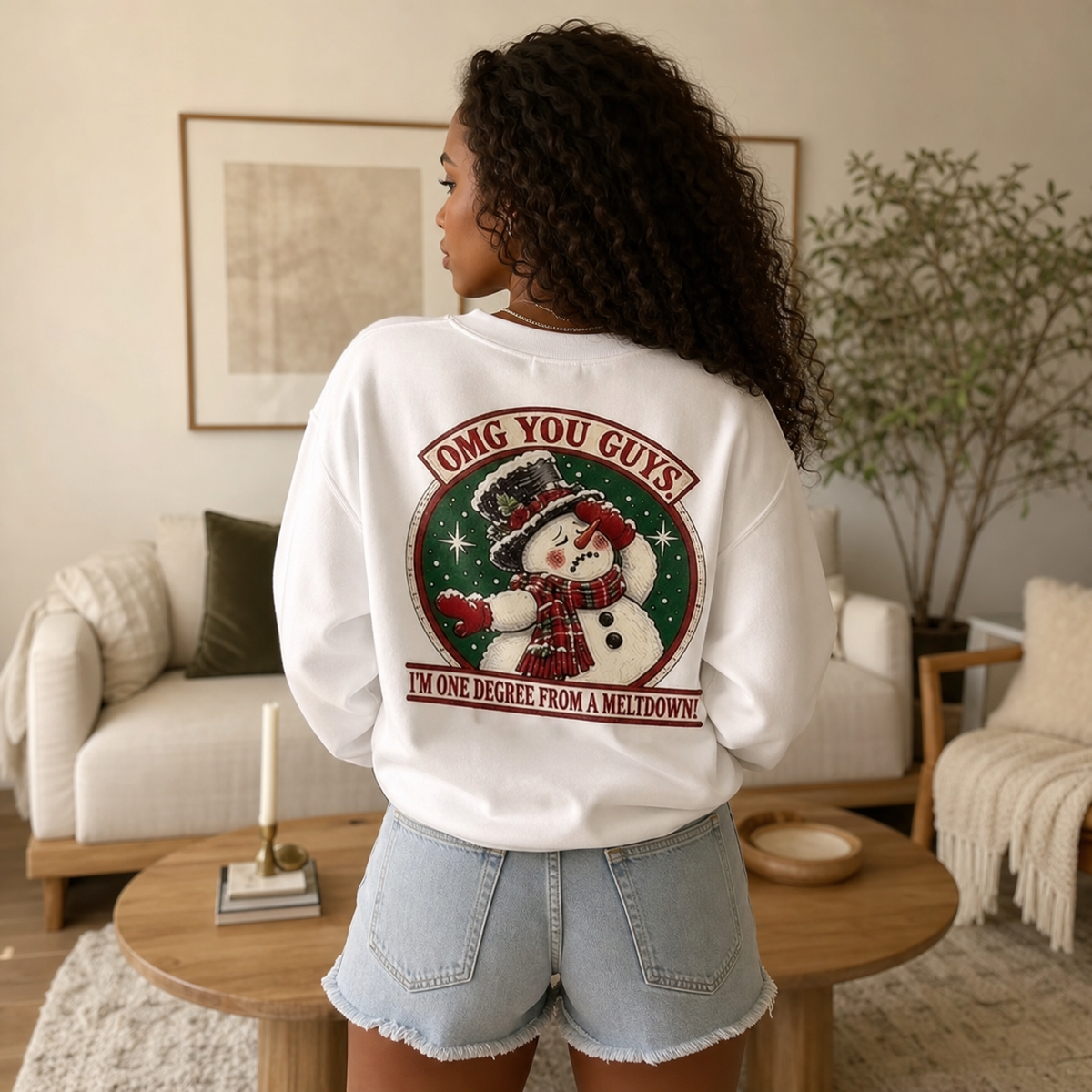 personalized-printed-funny-snowman-crewneck-retro-christmas-sweatshirt-one-degree-from-a-meltdown-sweatshirt