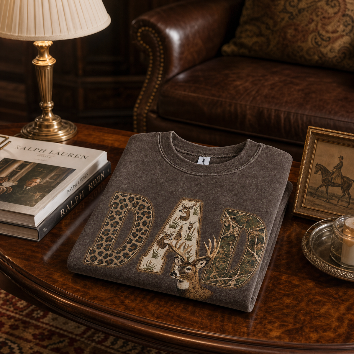custom-deer-hunting-dad-vintage-wash-sweatshirt-camo-leopard-graphic-pullover