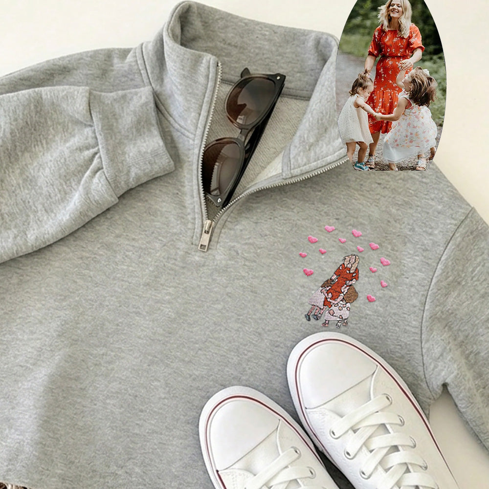 custom-embroidered-portrait-quarter-zip-sweatshirt-from-photo-mothers-day-gift