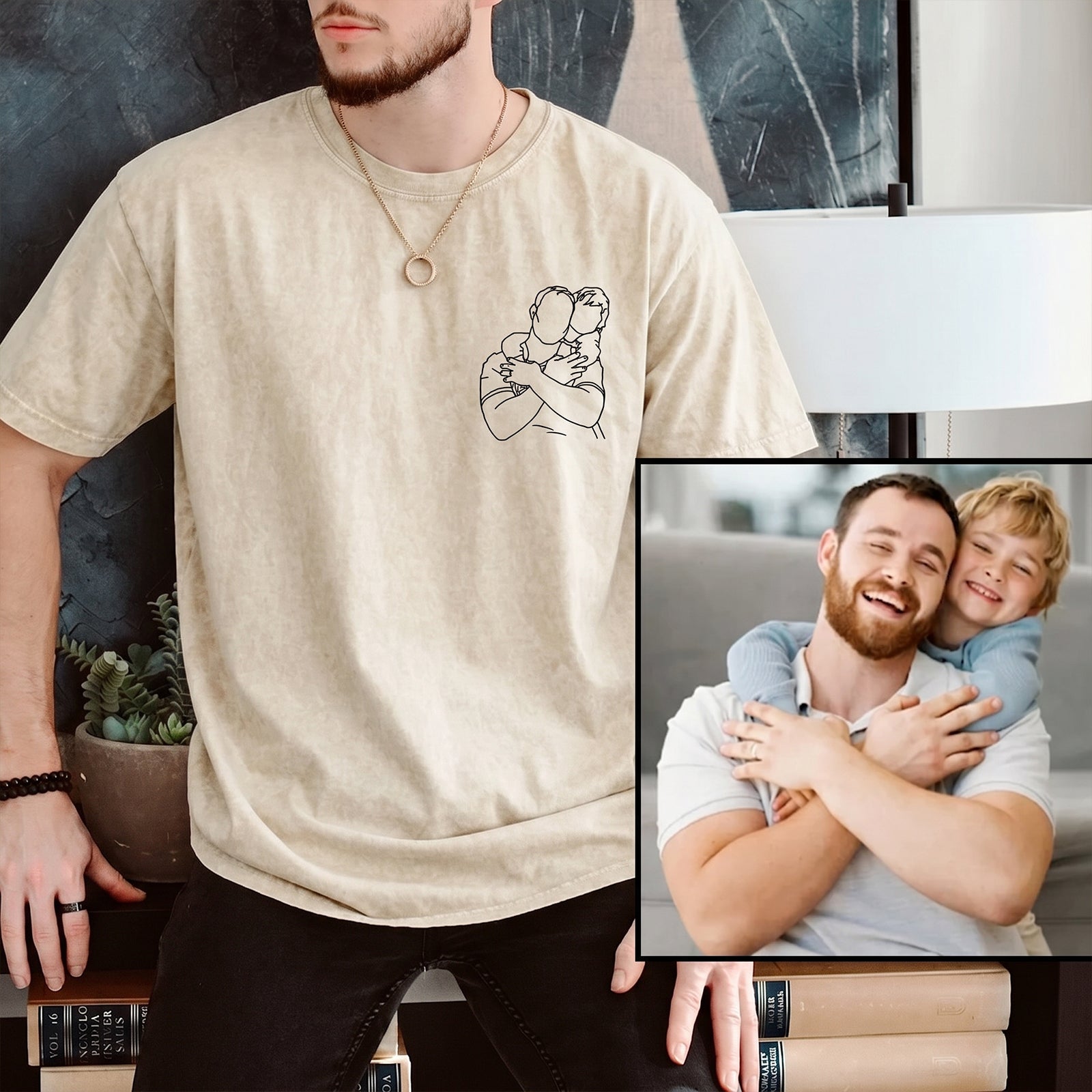 custom-dad-and-me-photo-print-t-shirt-vintage-wash-fathers-day-gift