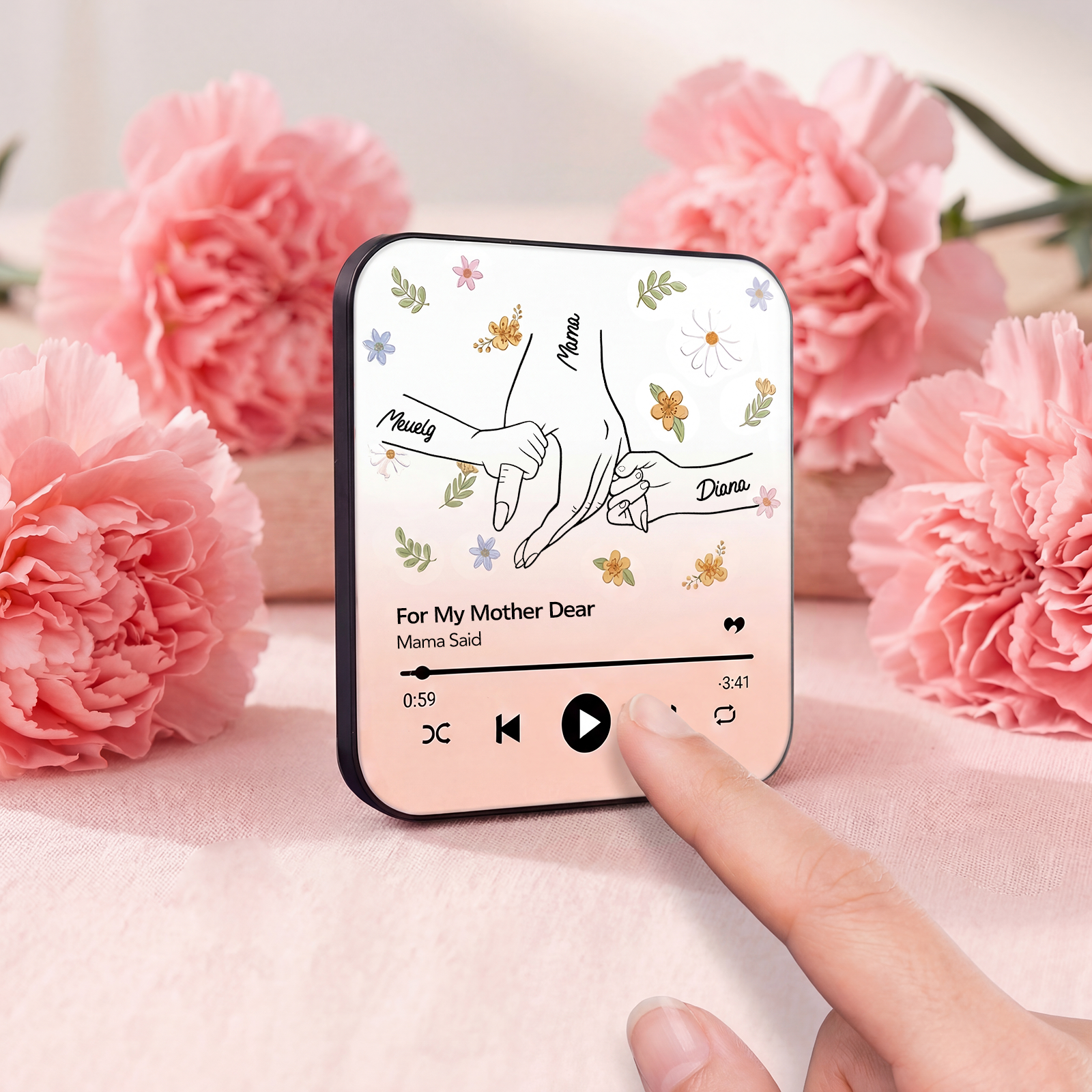 personalised-hand-in-hand-music-fridge-magnet-mothers-day-gifts