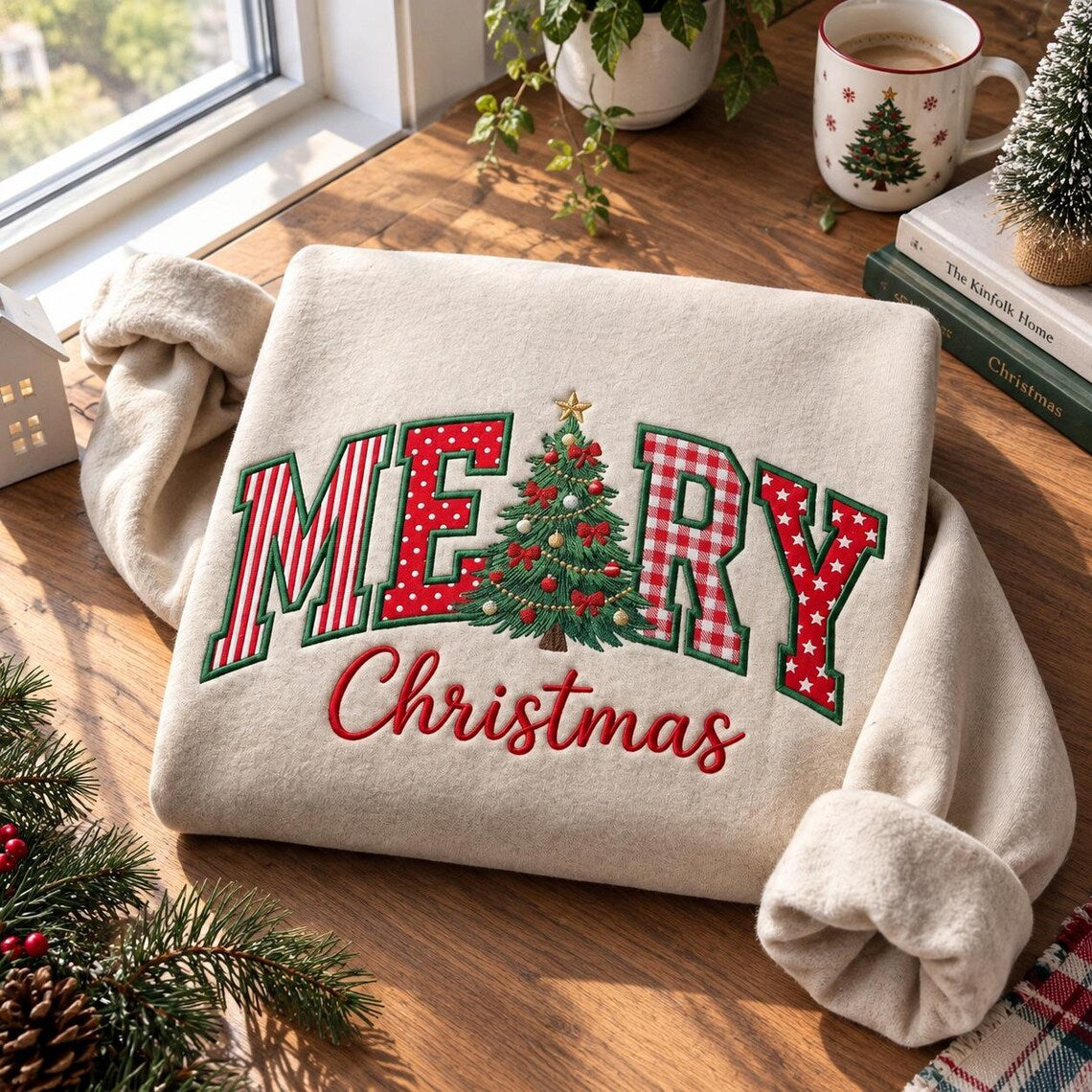 custom-embroidered-merry-christmas-applique-sweatshirt-christmas-tree-crewneck-floral-patchwork-christmas-shirt