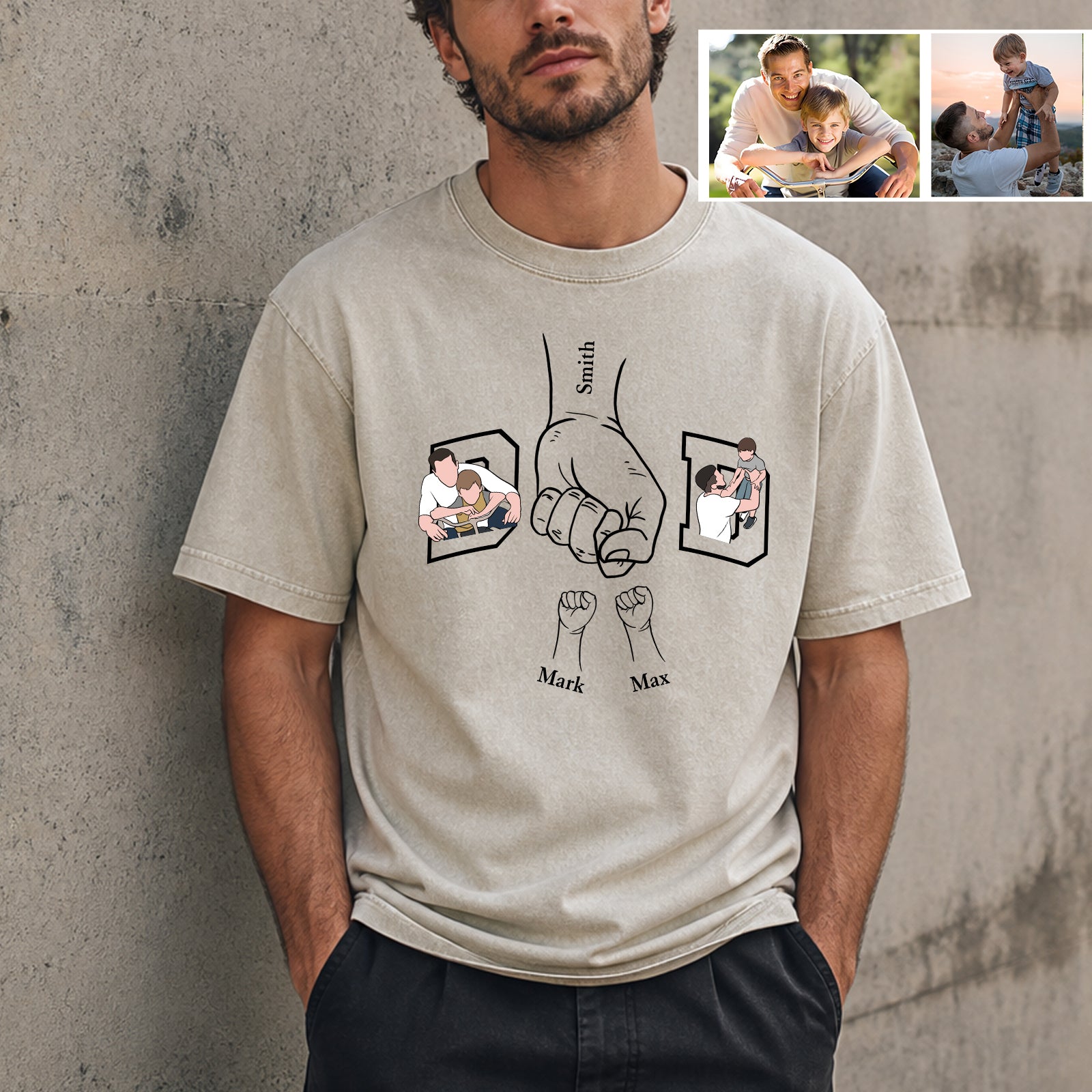 custom-printed-fist-bump-fathers-day-with-full-color-photos-washed-t-shirt-best-gift-for-dad