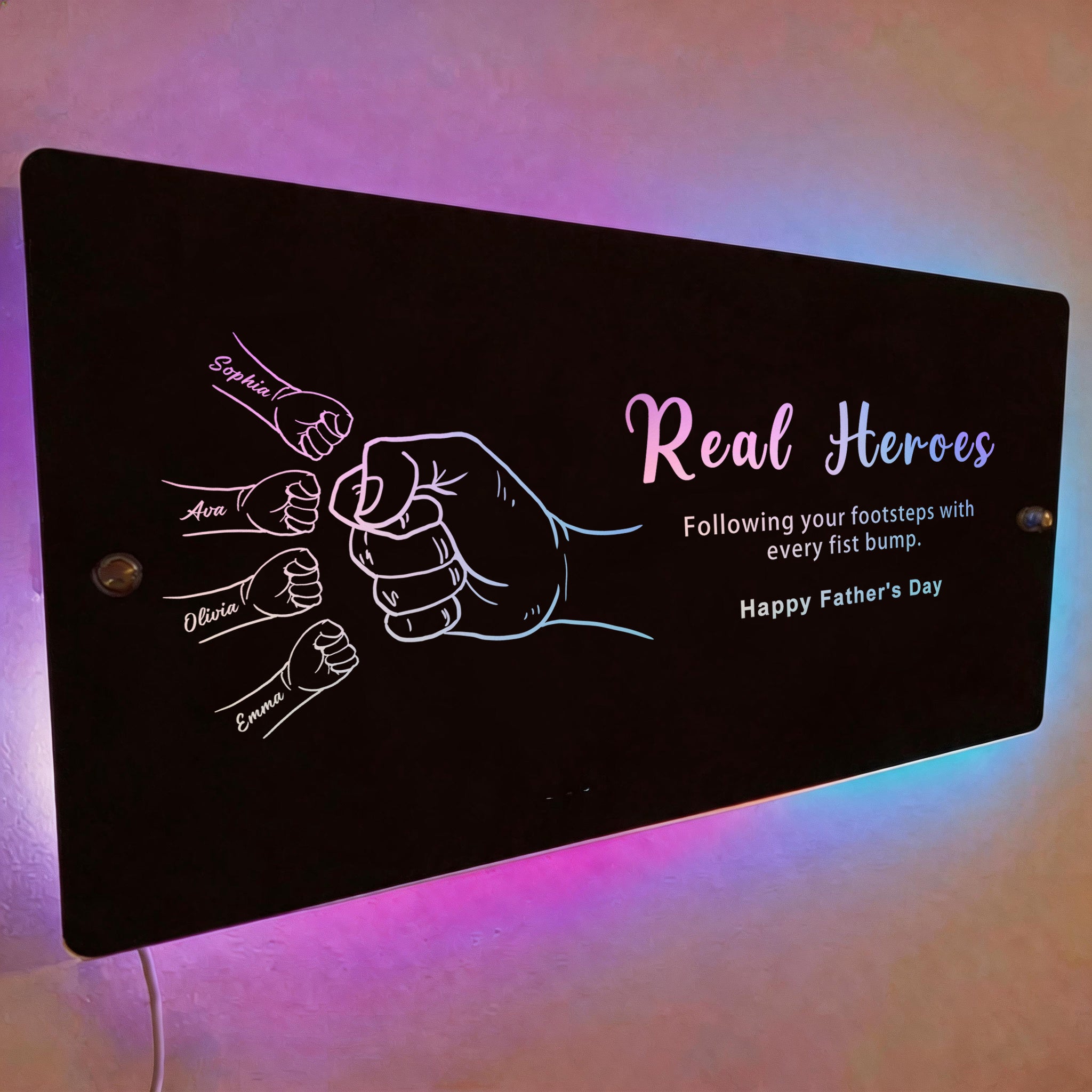 personalized-dad-kids-fist-bump-mirror-light-custom-father-s-day-gift