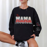 Wear Your Heart on Your Sleeve – Personalized Glitter Split Mama Sweatshirt with Kids’ Names | for Mom Mother's Day Gift