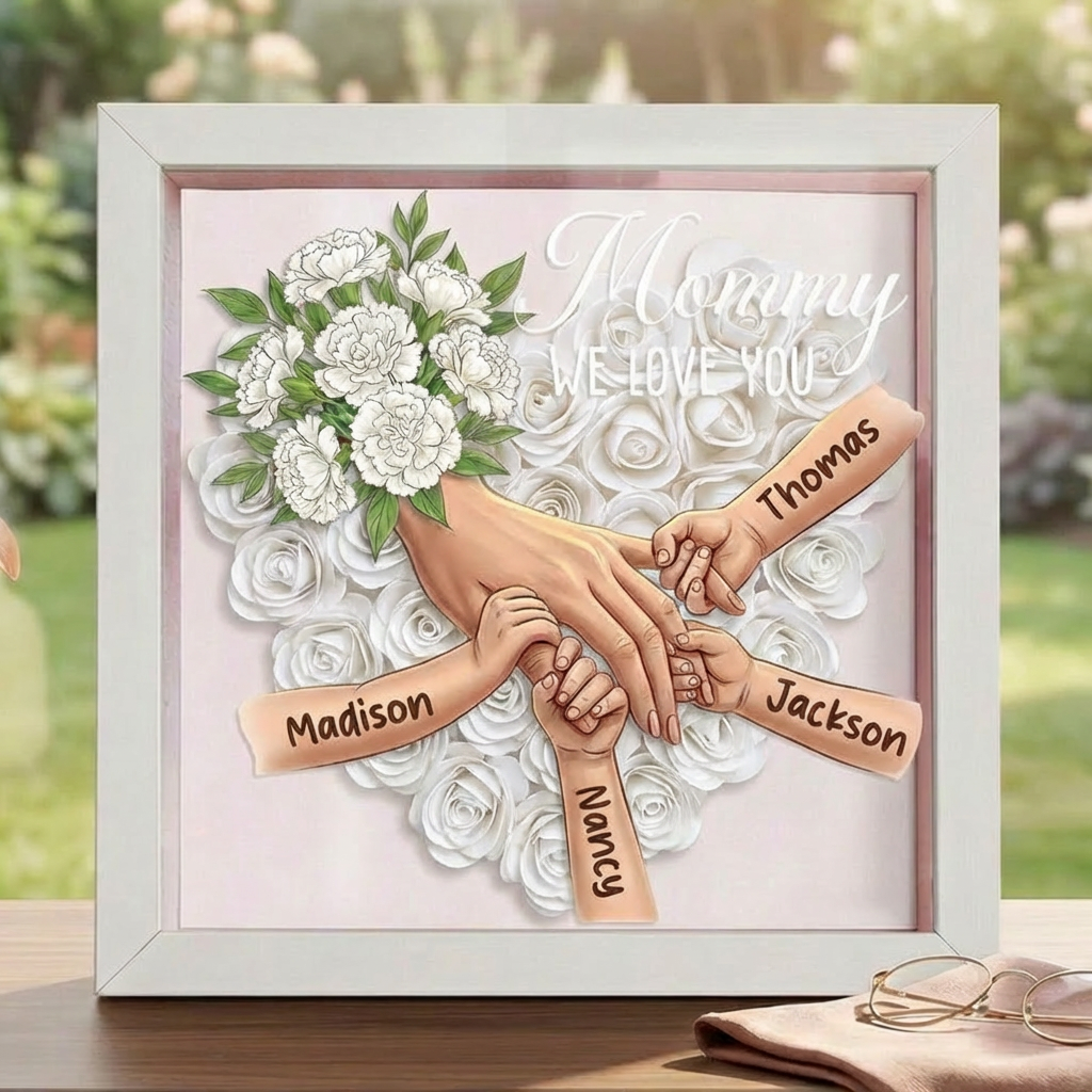 white-carnation-personalized-mom-holding-hands-memorial-shadow-box-mothers-day-remembrance-frame-in-loving-memory-gift