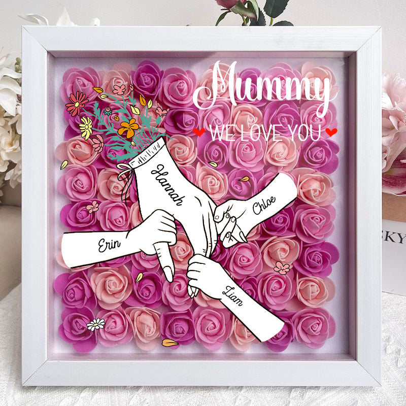 we-love-you-mummy-white-hand-holding-personalized-flower-shadow-box-mothers-day-gift