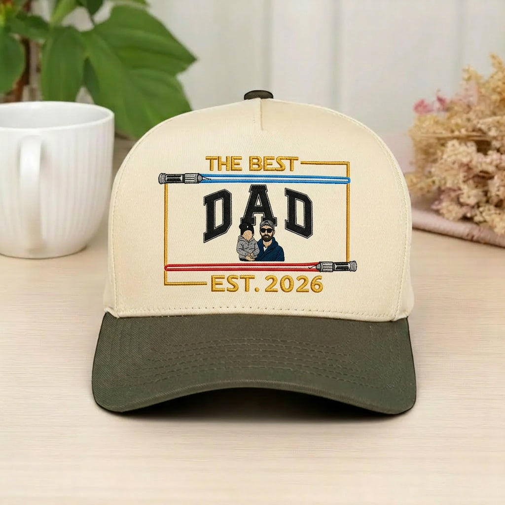 custom-the-best-dad-est-2026-baseball-cap-fathers-day-gift-with-lightsaber-design