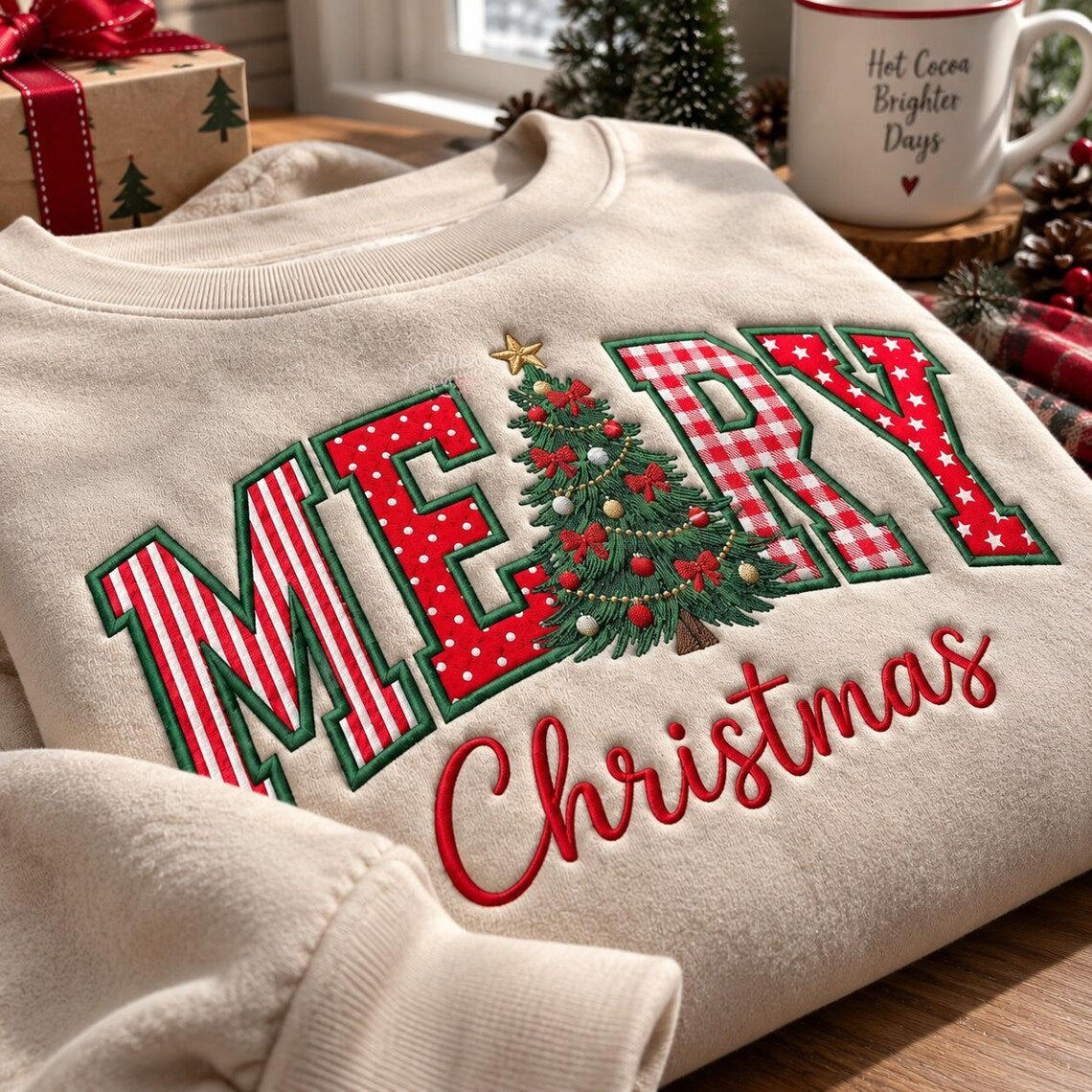 custom-embroidered-merry-christmas-applique-sweatshirt-christmas-tree-crewneck-floral-patchwork-christmas-shirt