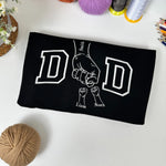 Custom Embroidered Fist bump Father's Day Sweatshirts –Cozy Gift for Dad & Grandparent