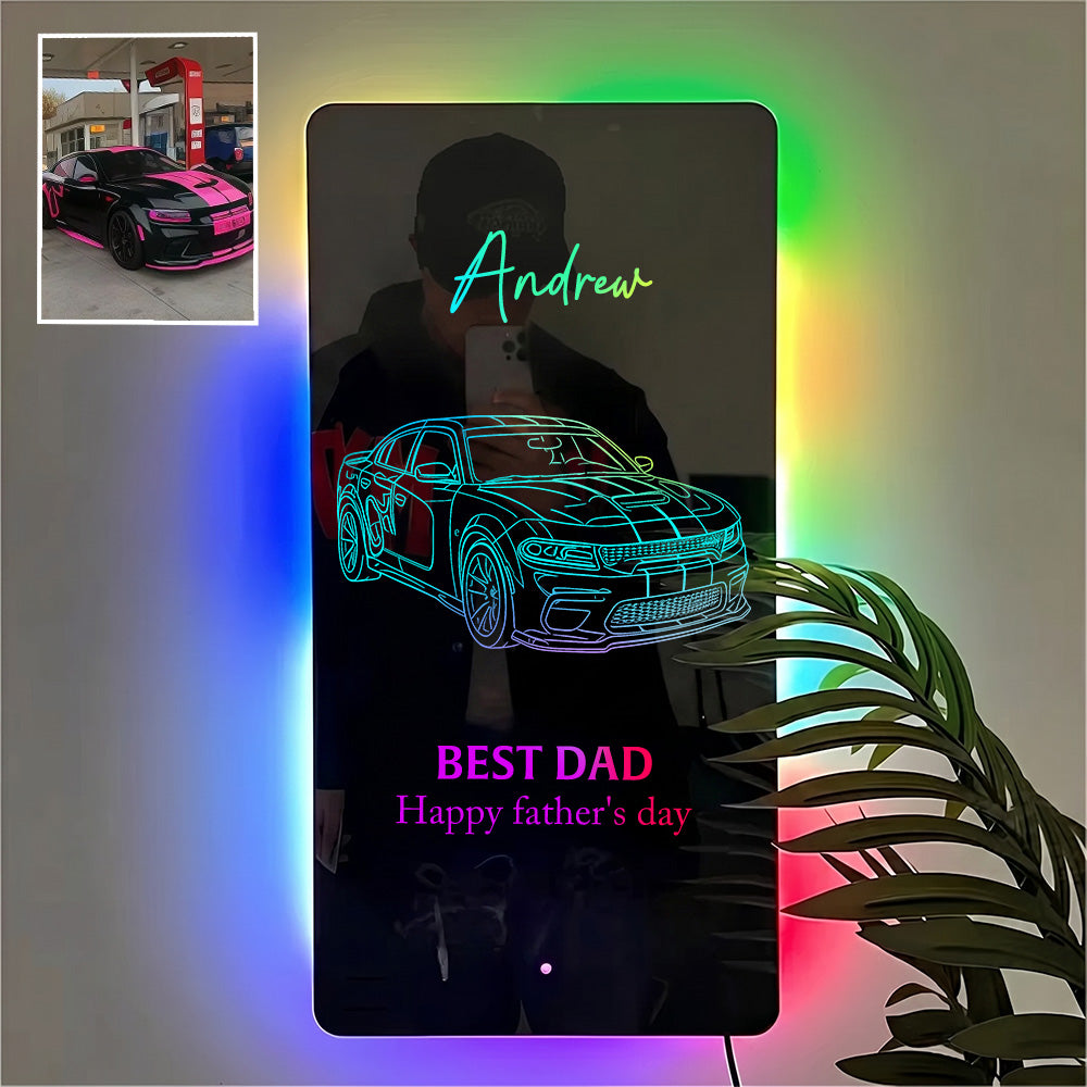 custom-best-dad-led-mirror-light-personalized-car-motorcycle-portrait-gift