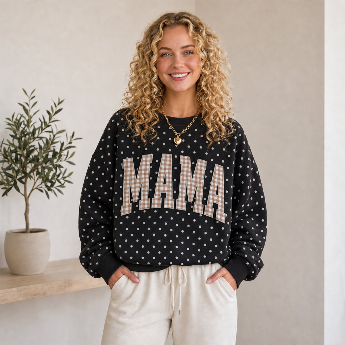 polka-dot-mama-sweatshirt-custom-printed-gingham-mama-pullover-gift-for-mother