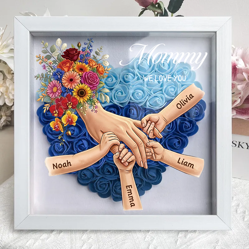 personalized-mom-holding-hands-shadow-box-mothers-day-flower-frame
