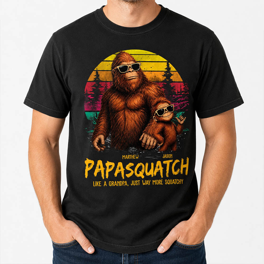 personalized-papasquatch-like-a-grandpa-just-way-more-squatchy-t-shirt-father-day-gifts-for-dad-funny-papa-cool-daddy-bigfoot-tee-vintage-style