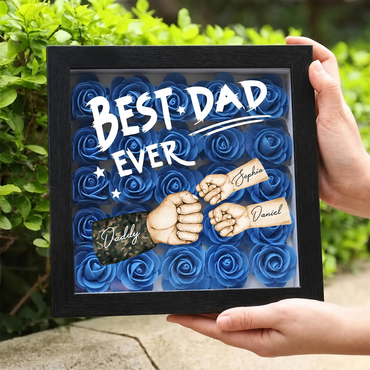 personalized-best-dad-ever-fist-bump-flower-shadow-box-fathers-day-gift