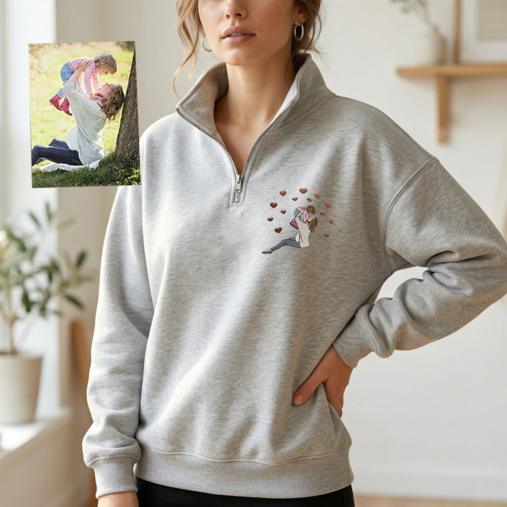 custom-embroidered-portrait-quarter-zip-sweatshirt-from-photo-mothers-day-gift