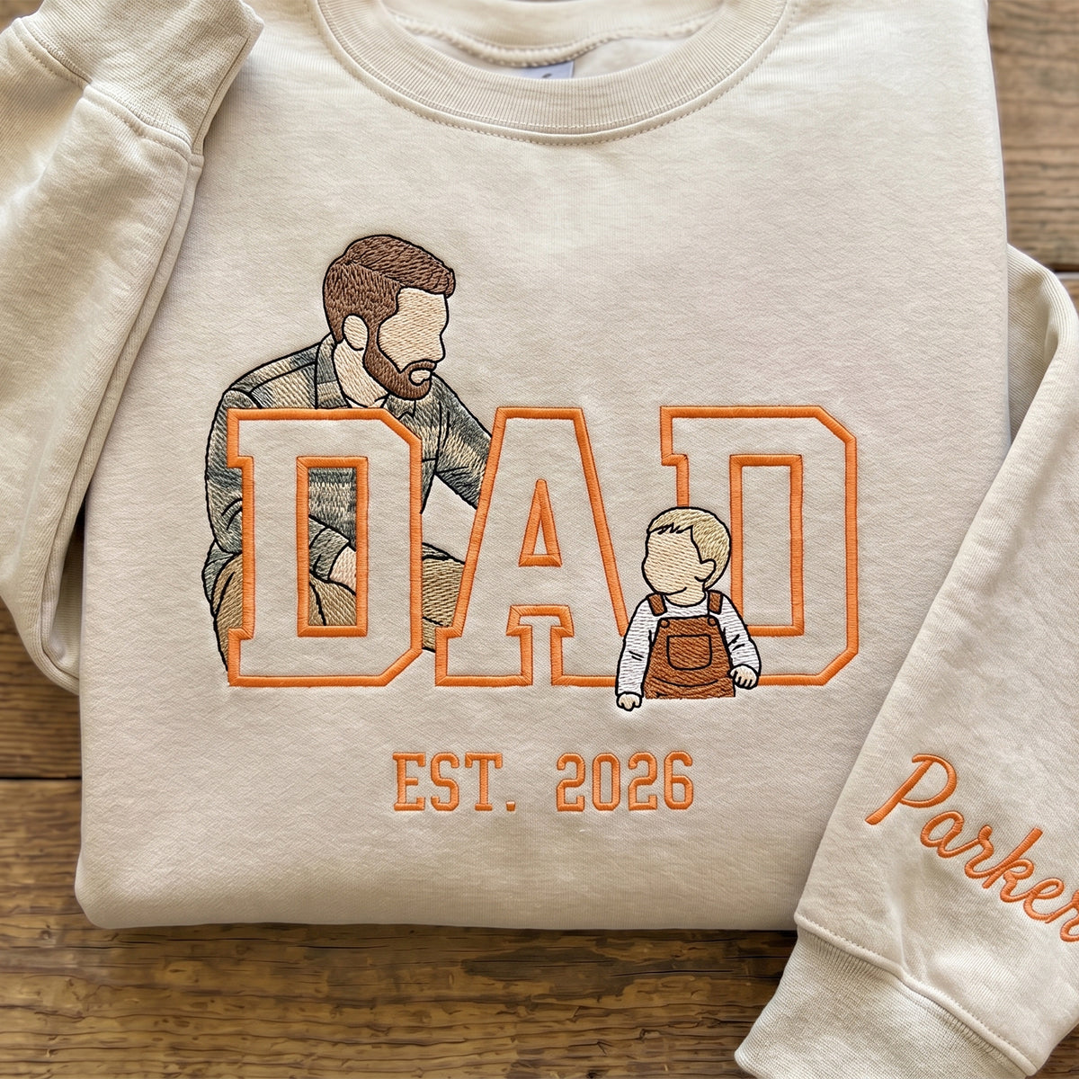 custom-dad-embroidered-sweatshirt-with-childs-name-family-photo-personalized-fathers-day-gift