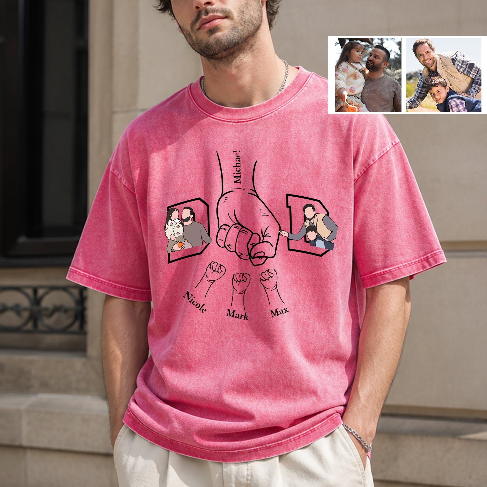 custom-printed-fist-bump-fathers-day-with-full-color-photos-washed-t-shirt-best-gift-for-dad