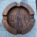 Personalized Fist bump Walnut Cigar Ash Tray Best Gift for Dad & Father's Day Gift