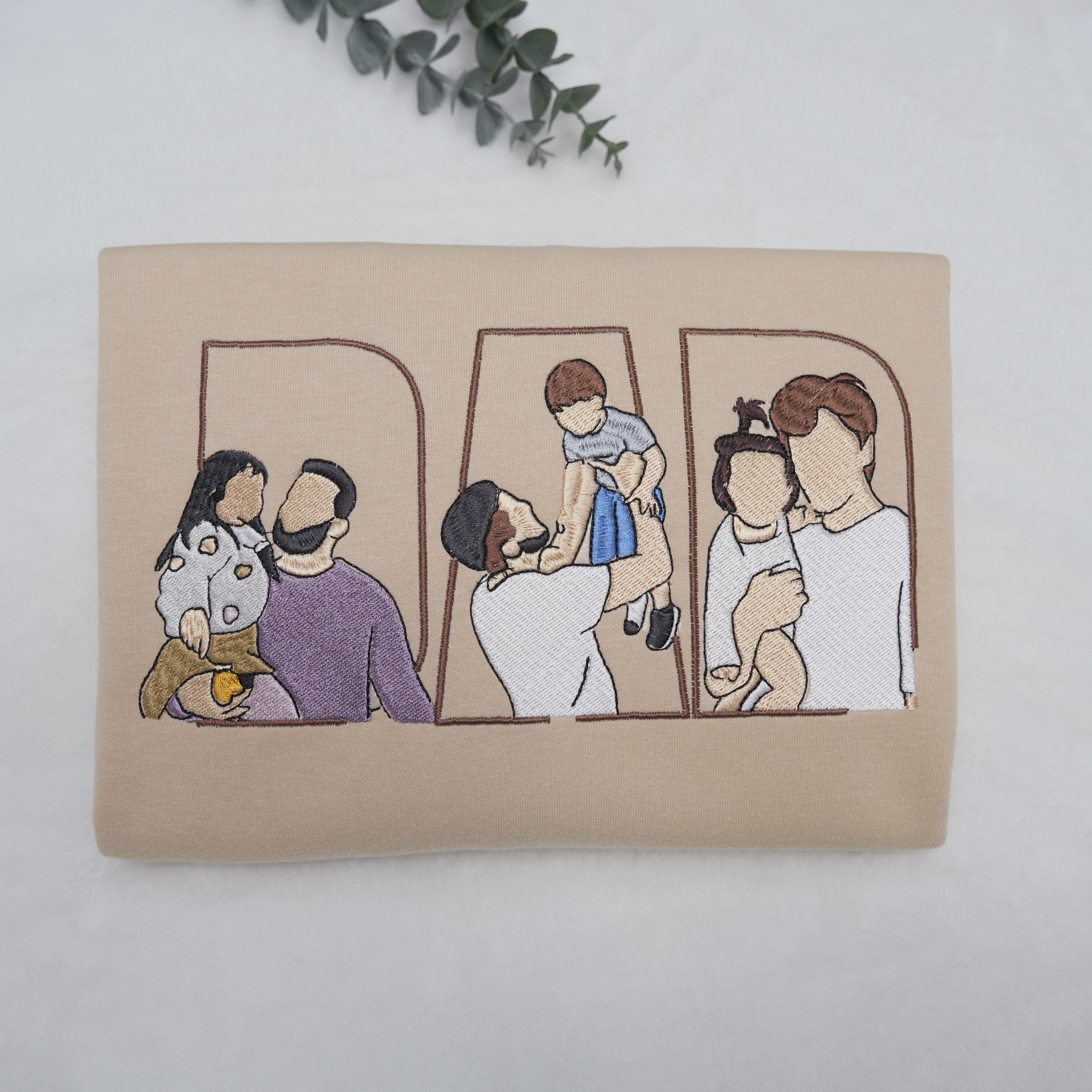 custom-photo-portrait-embroidery-sweatshirt-t-shirt-gift-for-dad-mom-family