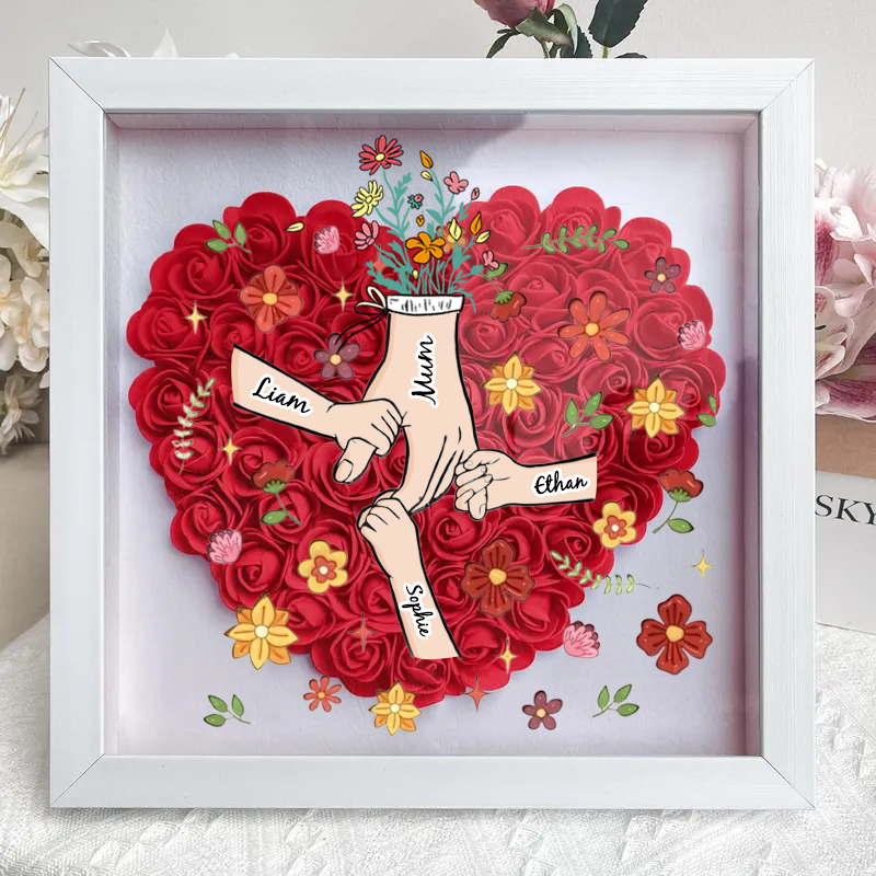 personalized-flower-shadow-box-hand-holding-with-many-flowers-mothers-day-gift