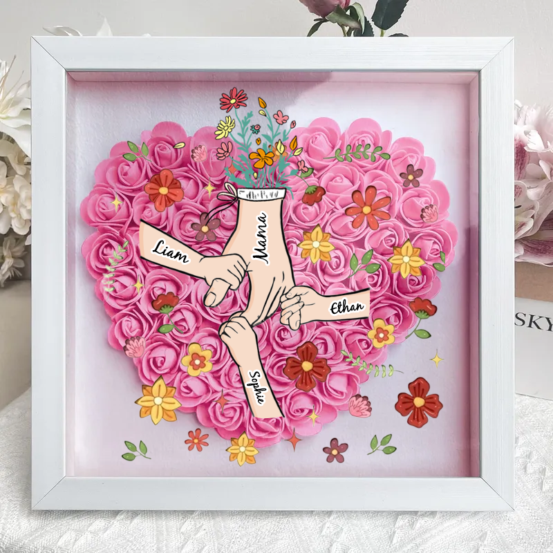 personalized-flower-shadow-box-hand-holding-with-many-flowers-mothers-day-gift