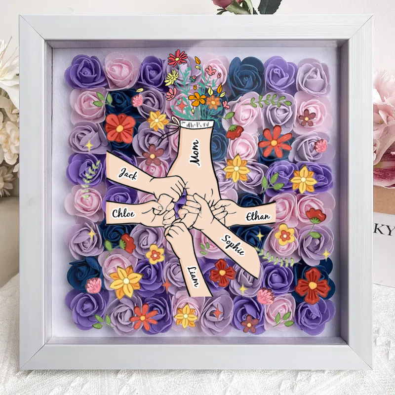 personalized-flower-shadow-box-hand-holding-with-many-flowers-mothers-day-gift