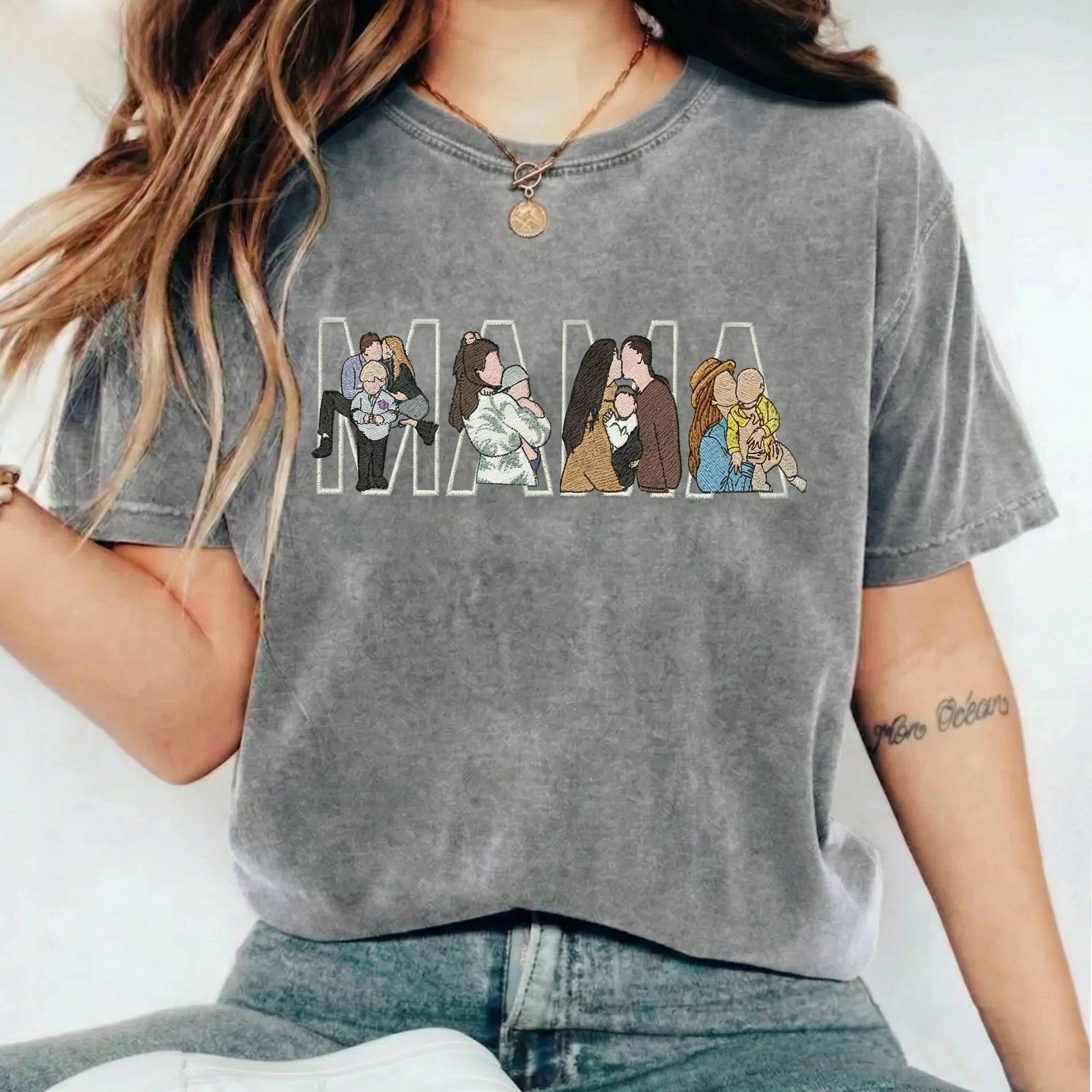 custom-photo-portrait-embroidery-washed-sweatshirt-gift-for-mum-family