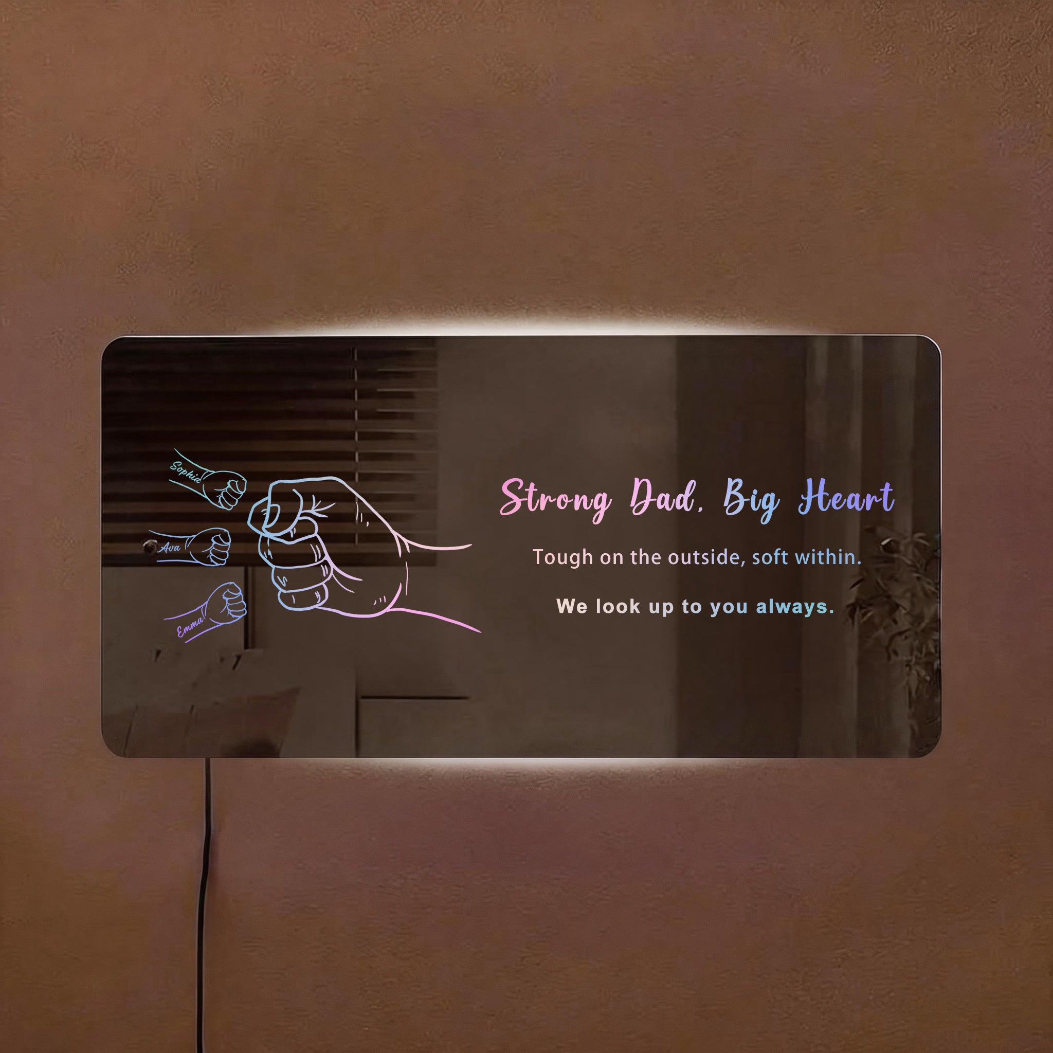 personalized-dad-kids-fist-bump-mirror-light-custom-father-s-day-gift
