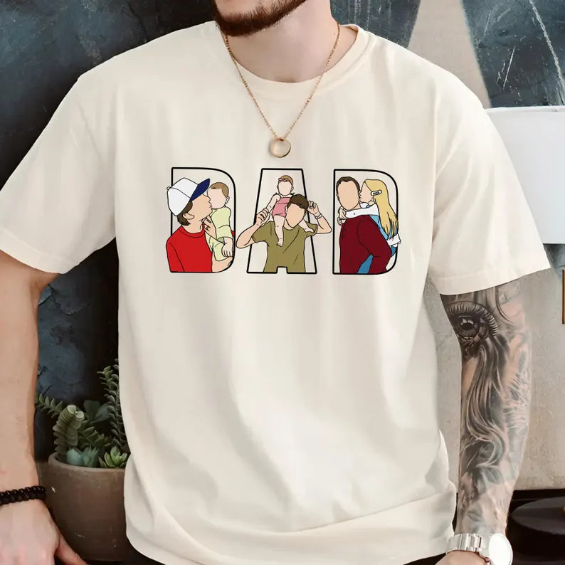 personalized-dad-shirt-personalized-portrait-gift-for-dad-dad-portrait-line-art-shirt-fathers-day-gifts-from-wife-fathers-day-t-shirt