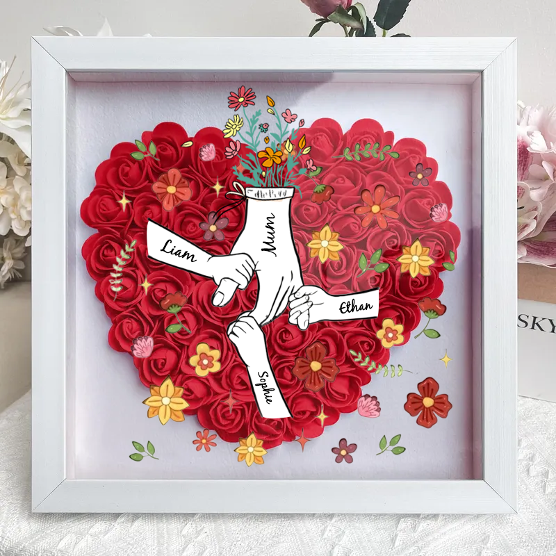 personalized-flower-shadow-box-hand-holding-with-many-flowers-mothers-day-gift