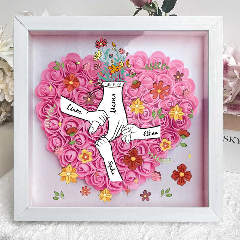 personalized-flower-shadow-box-hand-holding-with-many-flowers-mothers-day-gift