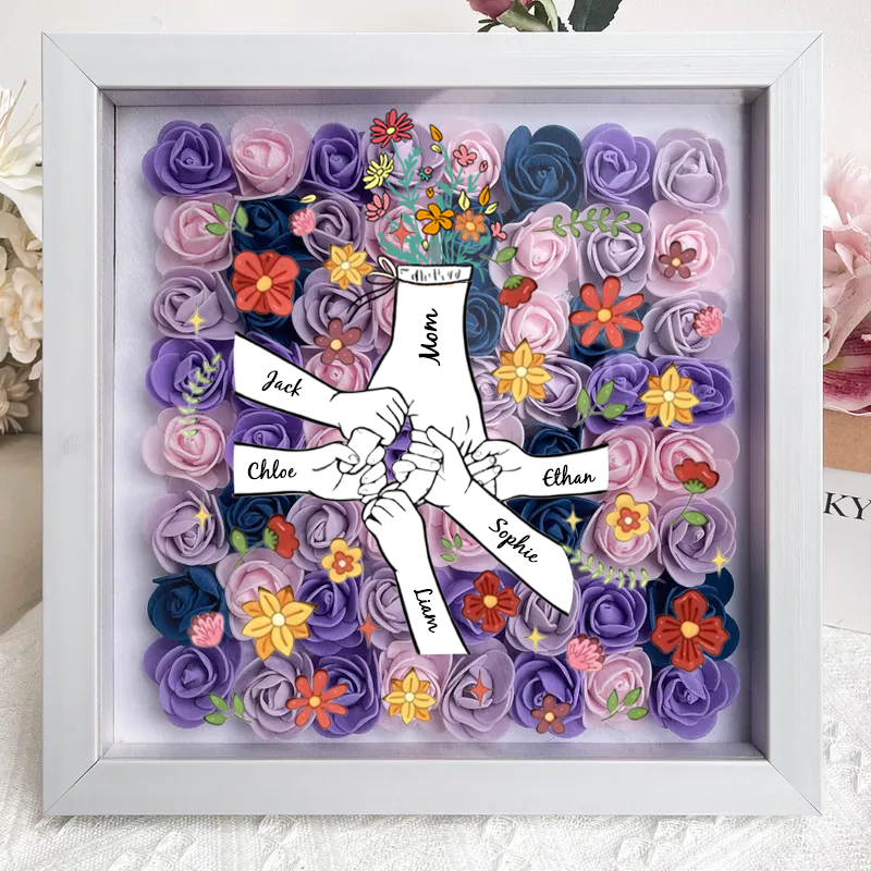 personalized-flower-shadow-box-hand-holding-with-many-flowers-mothers-day-gift