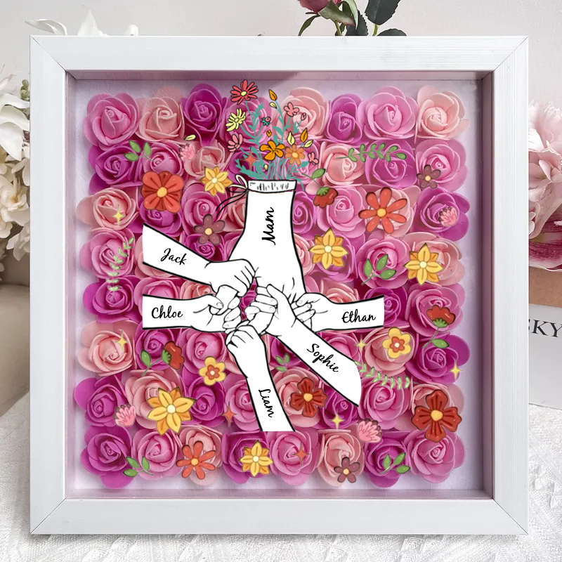 personalized-flower-shadow-box-hand-holding-with-many-flowers-mothers-day-gift