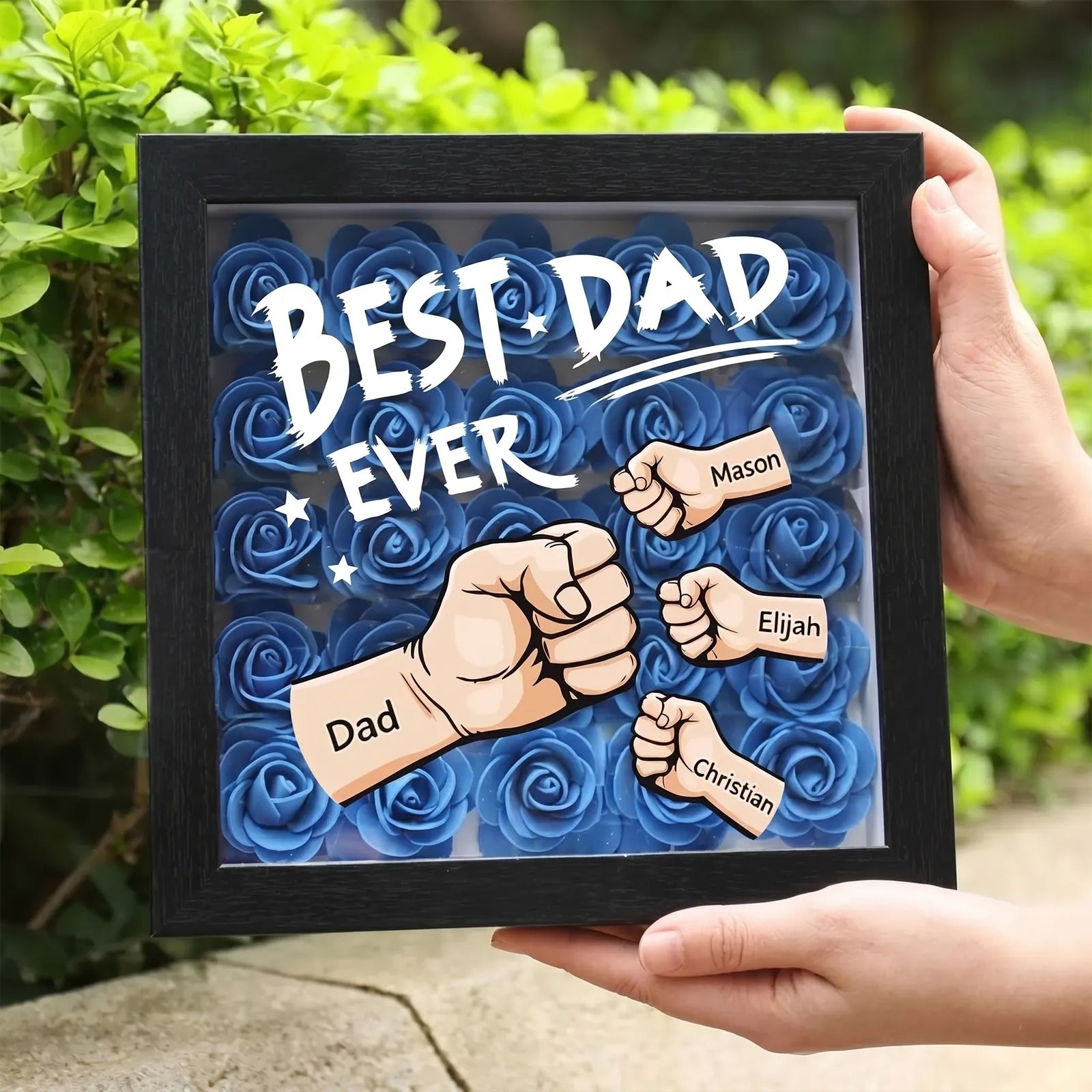 personalized-best-dad-ever-shadow-box-with-preserved-roses-custom-names-unique-fathers-day-gift