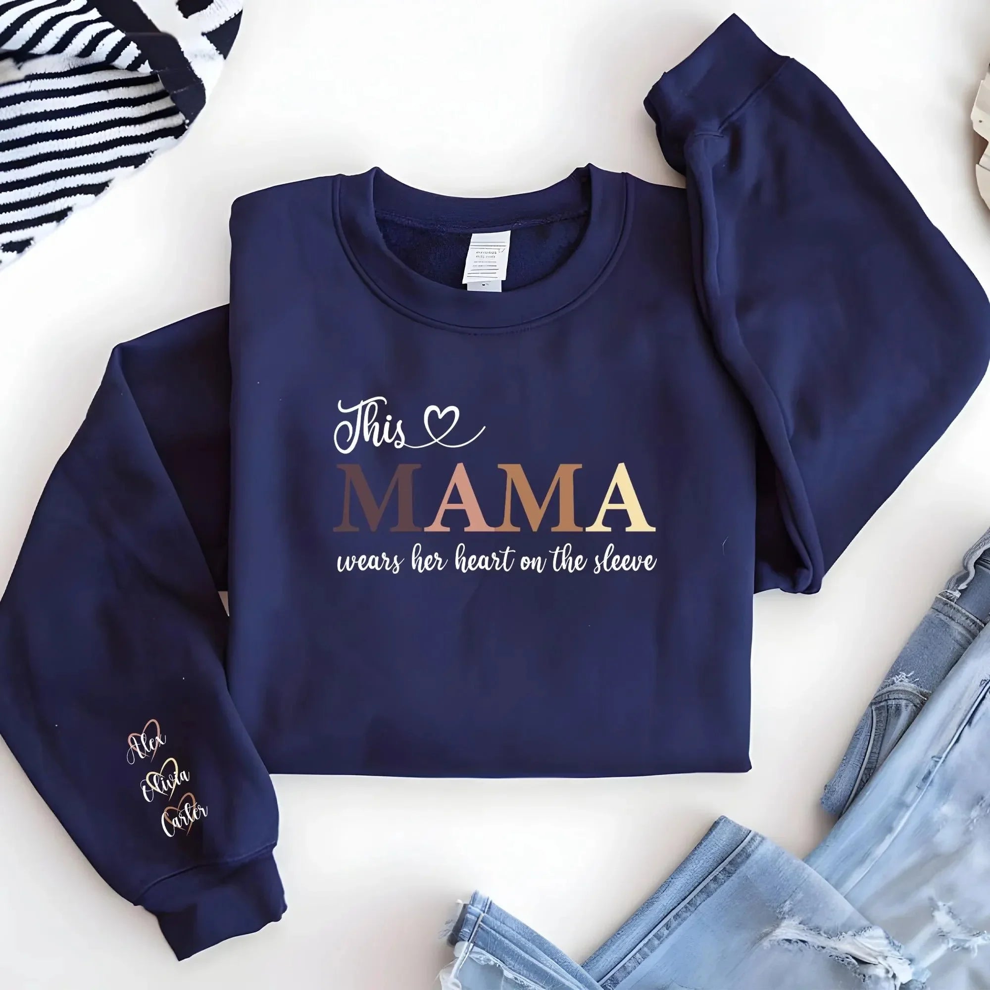 wear-your-heart-on-your-sleeve-custom-sweatshirt-with-names-on-sleeve-mothers-day-gift